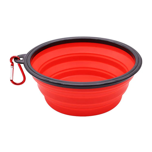 Faltbare 2-in-1 Silikon-Futterschale für Hunde und Katzen – Tragbarer Outdoor-Futter- & Wasserspender