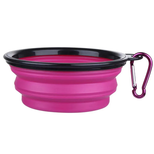 Faltbare 2-in-1 Silikon-Futterschale für Hunde und Katzen – Tragbarer Outdoor-Futter- & Wasserspender