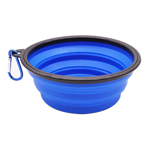 Faltbare 2-in-1 Silikon-Futterschale für Hunde und Katzen – Tragbarer Outdoor-Futter- & Wasserspender
