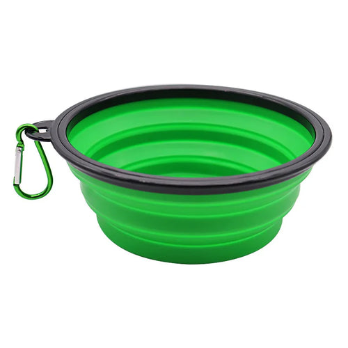 Faltbare 2-in-1 Silikon-Futterschale für Hunde und Katzen – Tragbarer Outdoor-Futter- & Wasserspender