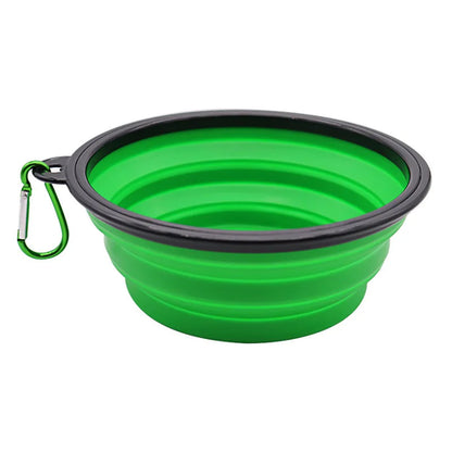 Faltbare 2-in-1 Silikon-Futterschale für Hunde und Katzen – Tragbarer Outdoor-Futter- & Wasserspender