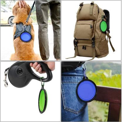 Faltbare 2-in-1 Silikon-Futterschale für Hunde und Katzen – Tragbarer Outdoor-Futter- & Wasserspender